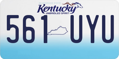 KY license plate 561UYU
