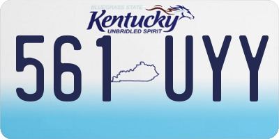 KY license plate 561UYY