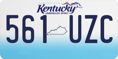 KY license plate 561UZC