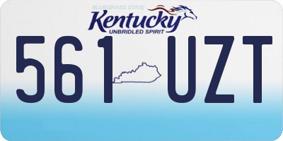 KY license plate 561UZT