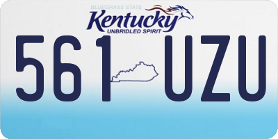 KY license plate 561UZU