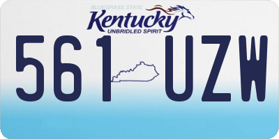 KY license plate 561UZW