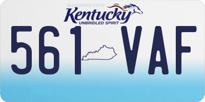 KY license plate 561VAF