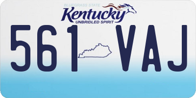 KY license plate 561VAJ