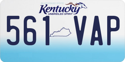 KY license plate 561VAP
