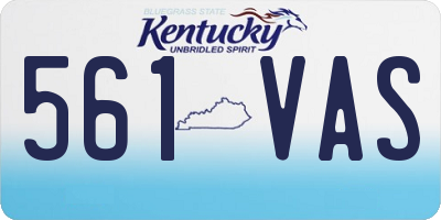 KY license plate 561VAS
