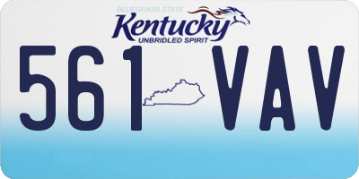 KY license plate 561VAV