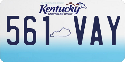 KY license plate 561VAY