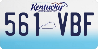 KY license plate 561VBF