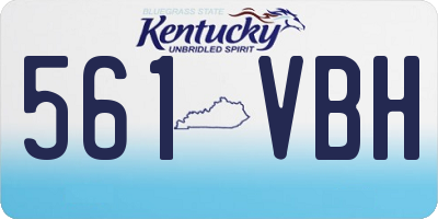 KY license plate 561VBH