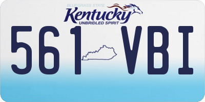 KY license plate 561VBI