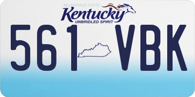 KY license plate 561VBK