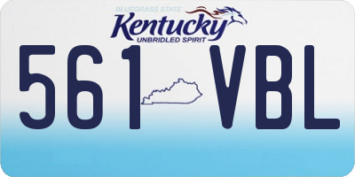 KY license plate 561VBL