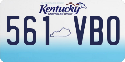 KY license plate 561VBO