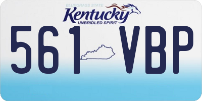 KY license plate 561VBP