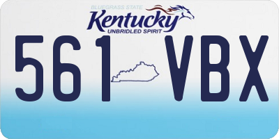 KY license plate 561VBX