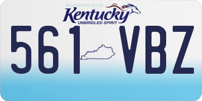 KY license plate 561VBZ