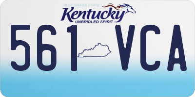 KY license plate 561VCA