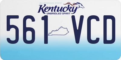 KY license plate 561VCD