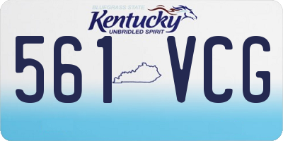 KY license plate 561VCG
