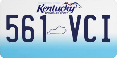 KY license plate 561VCI