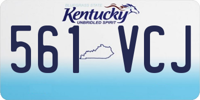 KY license plate 561VCJ