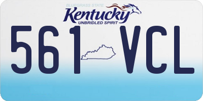KY license plate 561VCL