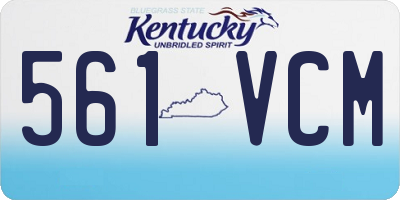 KY license plate 561VCM
