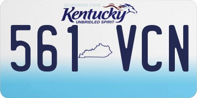 KY license plate 561VCN