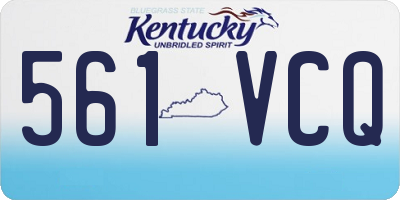 KY license plate 561VCQ