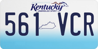 KY license plate 561VCR