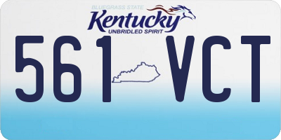 KY license plate 561VCT