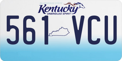 KY license plate 561VCU
