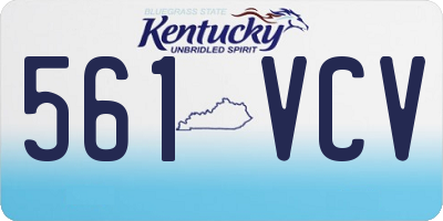 KY license plate 561VCV