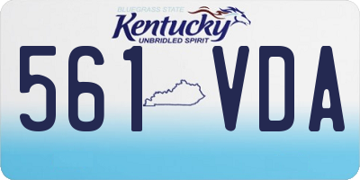 KY license plate 561VDA