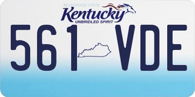 KY license plate 561VDE