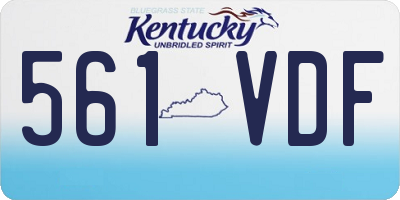 KY license plate 561VDF