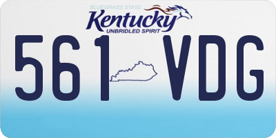 KY license plate 561VDG