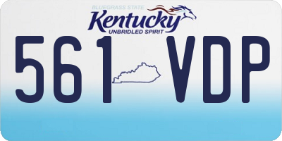 KY license plate 561VDP