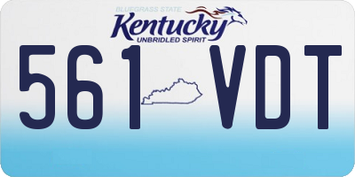 KY license plate 561VDT