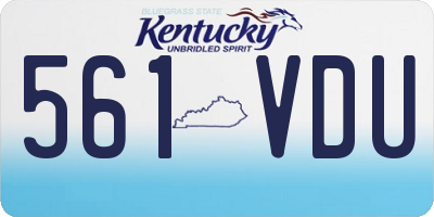 KY license plate 561VDU