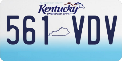 KY license plate 561VDV