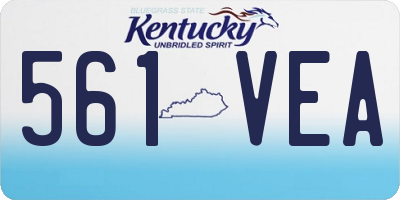 KY license plate 561VEA