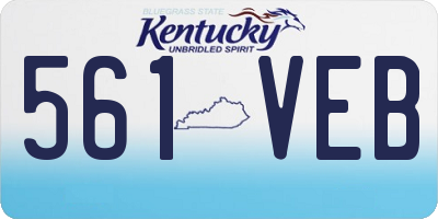 KY license plate 561VEB