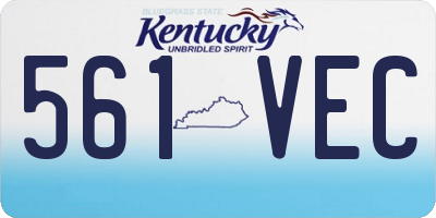 KY license plate 561VEC