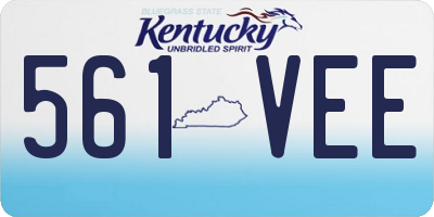 KY license plate 561VEE