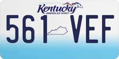 KY license plate 561VEF