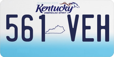 KY license plate 561VEH