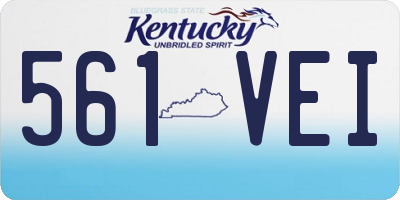 KY license plate 561VEI