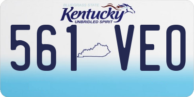 KY license plate 561VEO